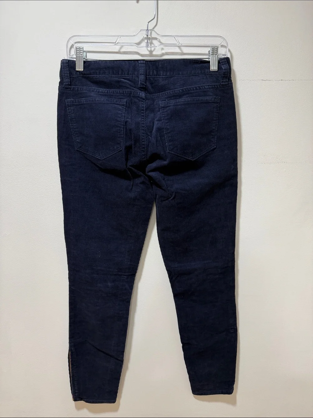 J Crew Retro Womens Corduroy Low Rise Skinny Jean Zipper Ankle 26 Toothpick Pant